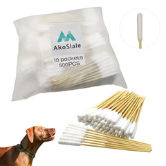 AkoSlale dog ear swabs bulk pack for regular grooming routines.