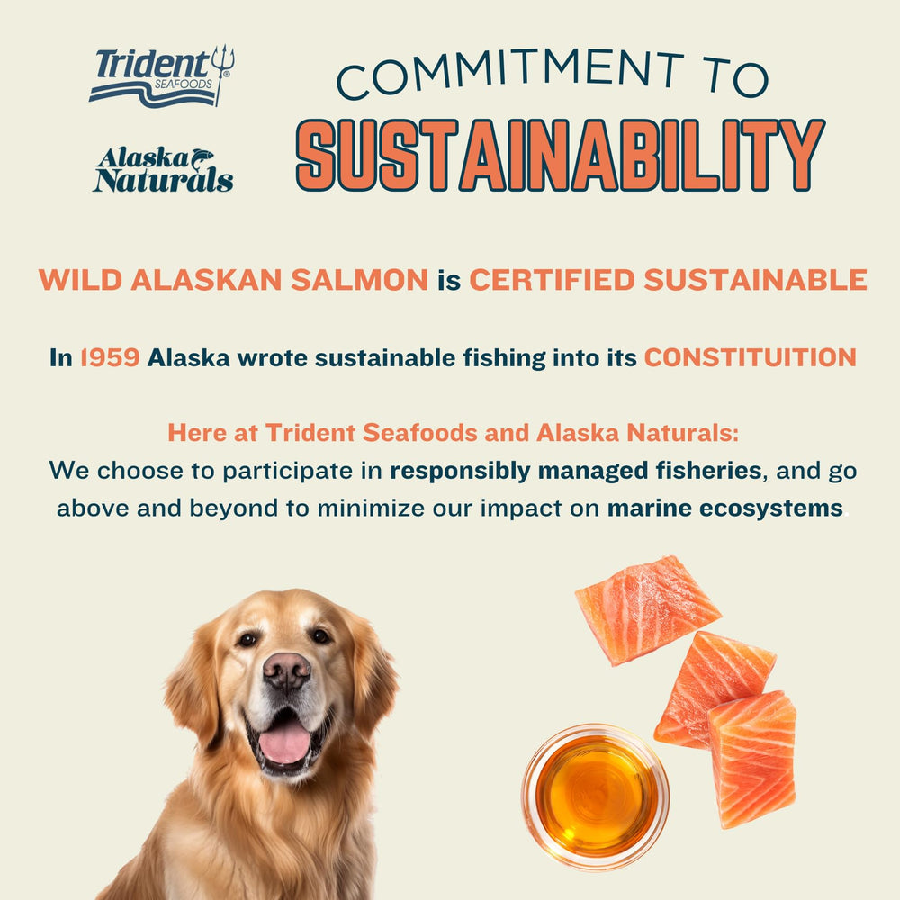 Alaska Naturals Wild Salmon Oil USA made—fisheries and production in the USA.