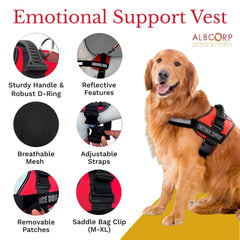 ALBCORP vest stainless steel D-ring supports leash and ID tag securely