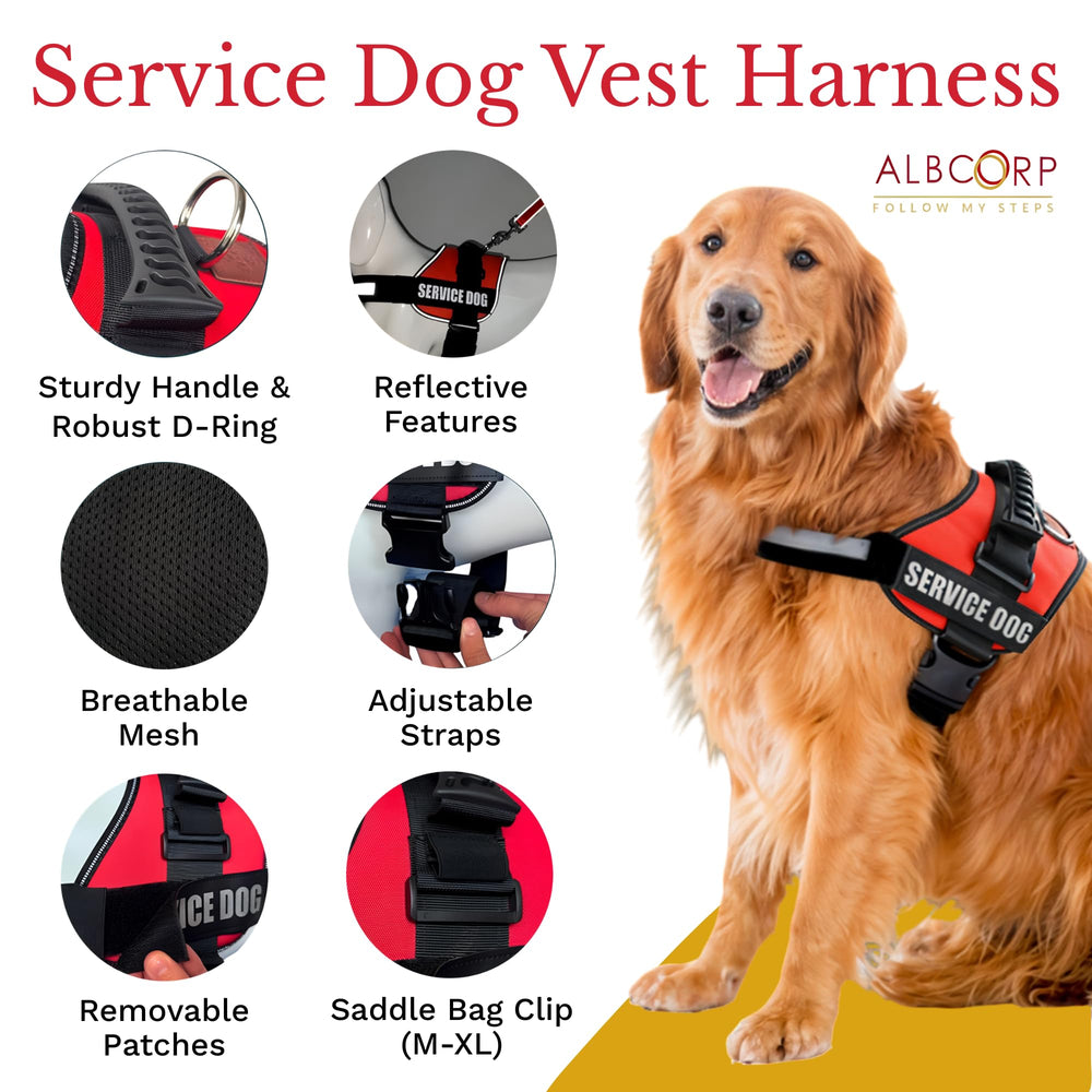 ALBCORP chest and belly straps adjust for a snug, non-restrictive fit.