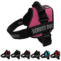 ALBCORP service dog vest front view shows sturdy no-pull design for easier handling.