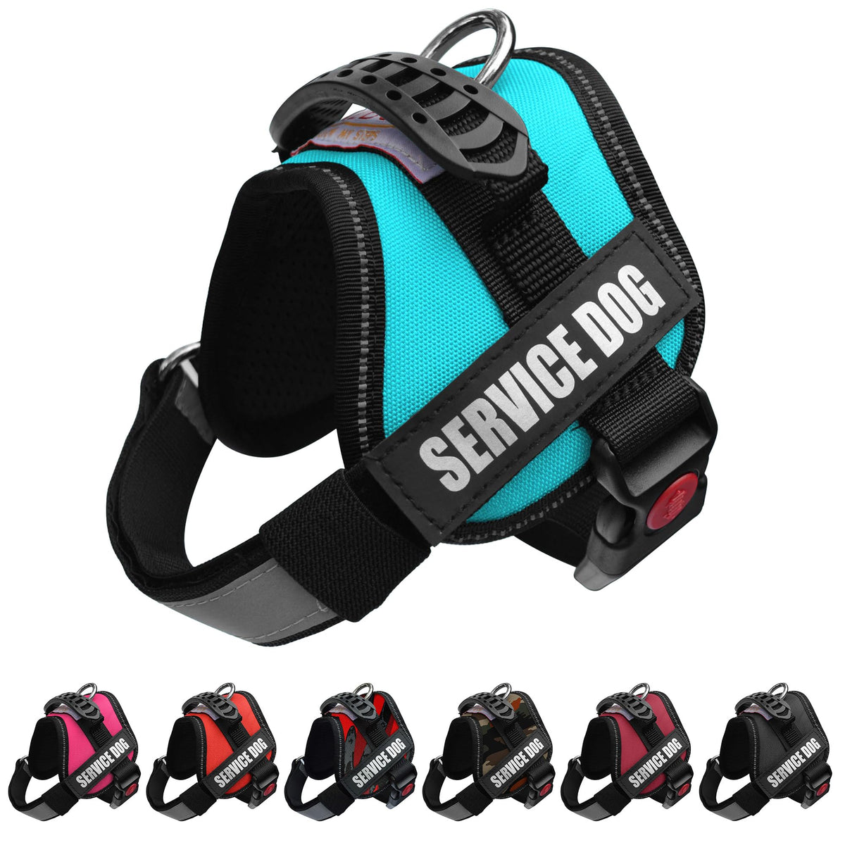 ALBCORP service dog vest with reflective stitching for safe night walks
