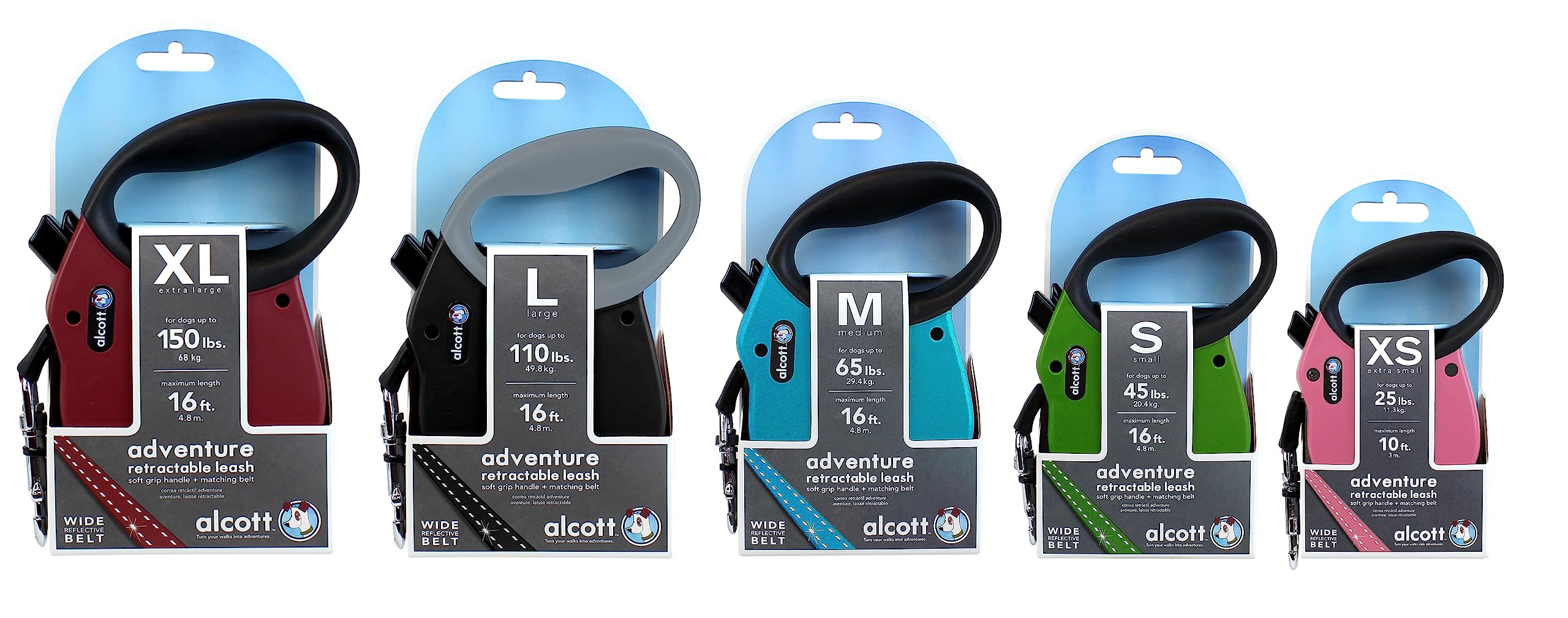 Alcott Adventure leash supports dogs up to 150 lbs with sturdy, reliable handling
