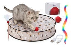 Aleena interactive cat toy rolling ball in 28 inch mat promotes active indoor play