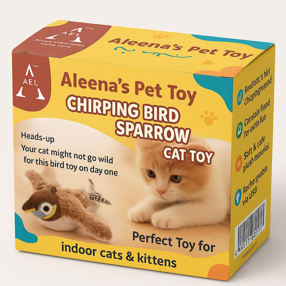 Aleena Sparrow large cat toy image showing suitable size for adult cats exercise.