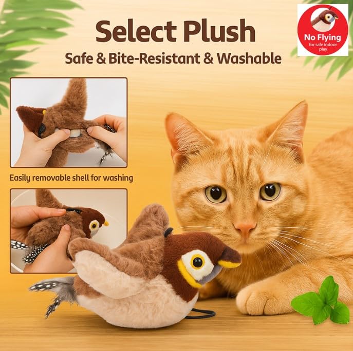 Aleena USB-Rechargeable Cat Toy charging port scene emphasizes eco-friendly, battery-free operation.