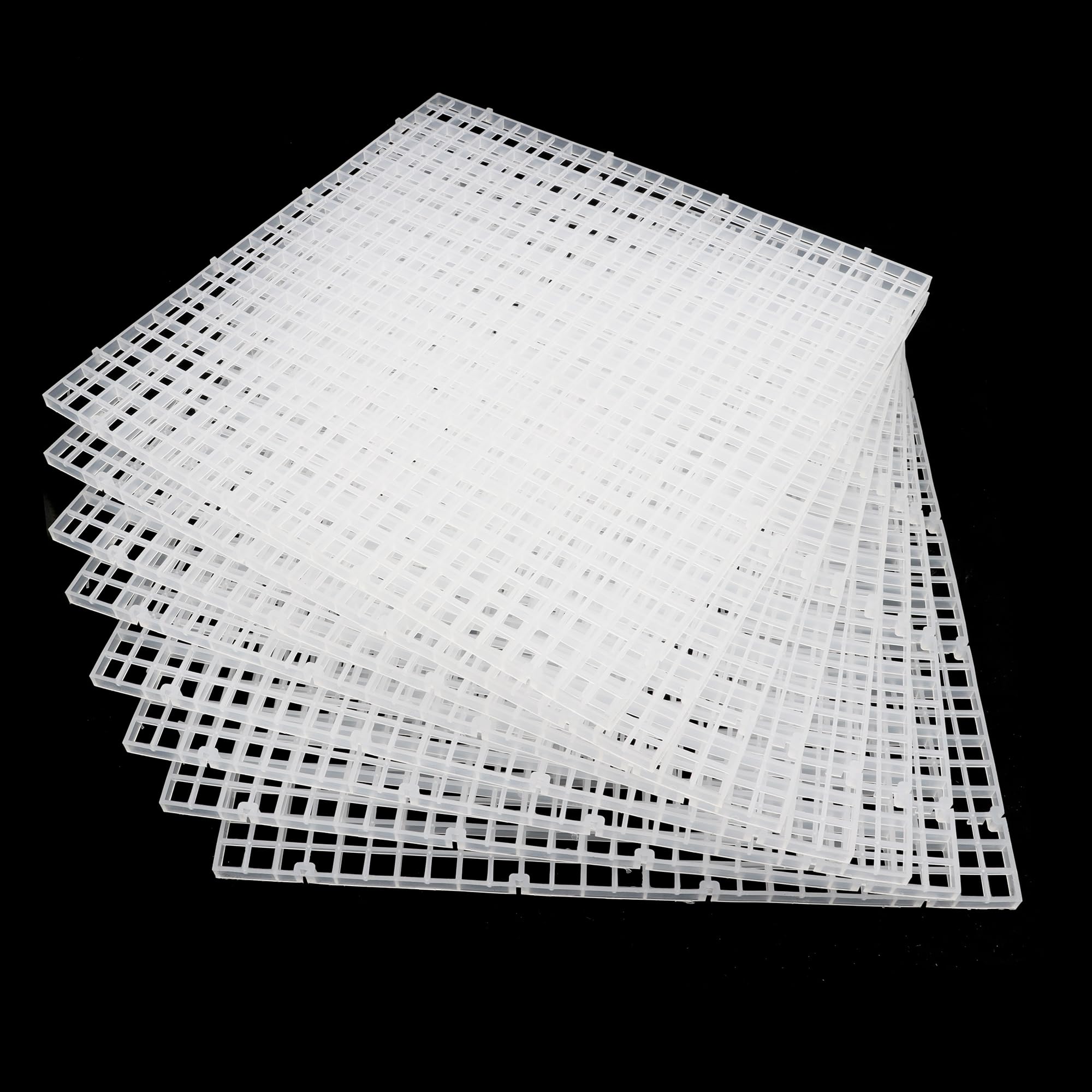 ALEGI aquarium egg crate grid divider pack showing 8 pieces for versatile fish separation.