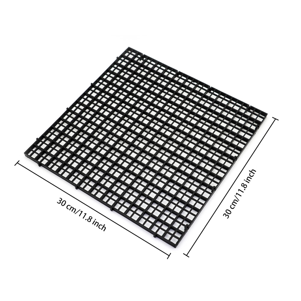 ALEGI aquarium grid bottom tray highlights hygienic bottom support for easy cleaning.