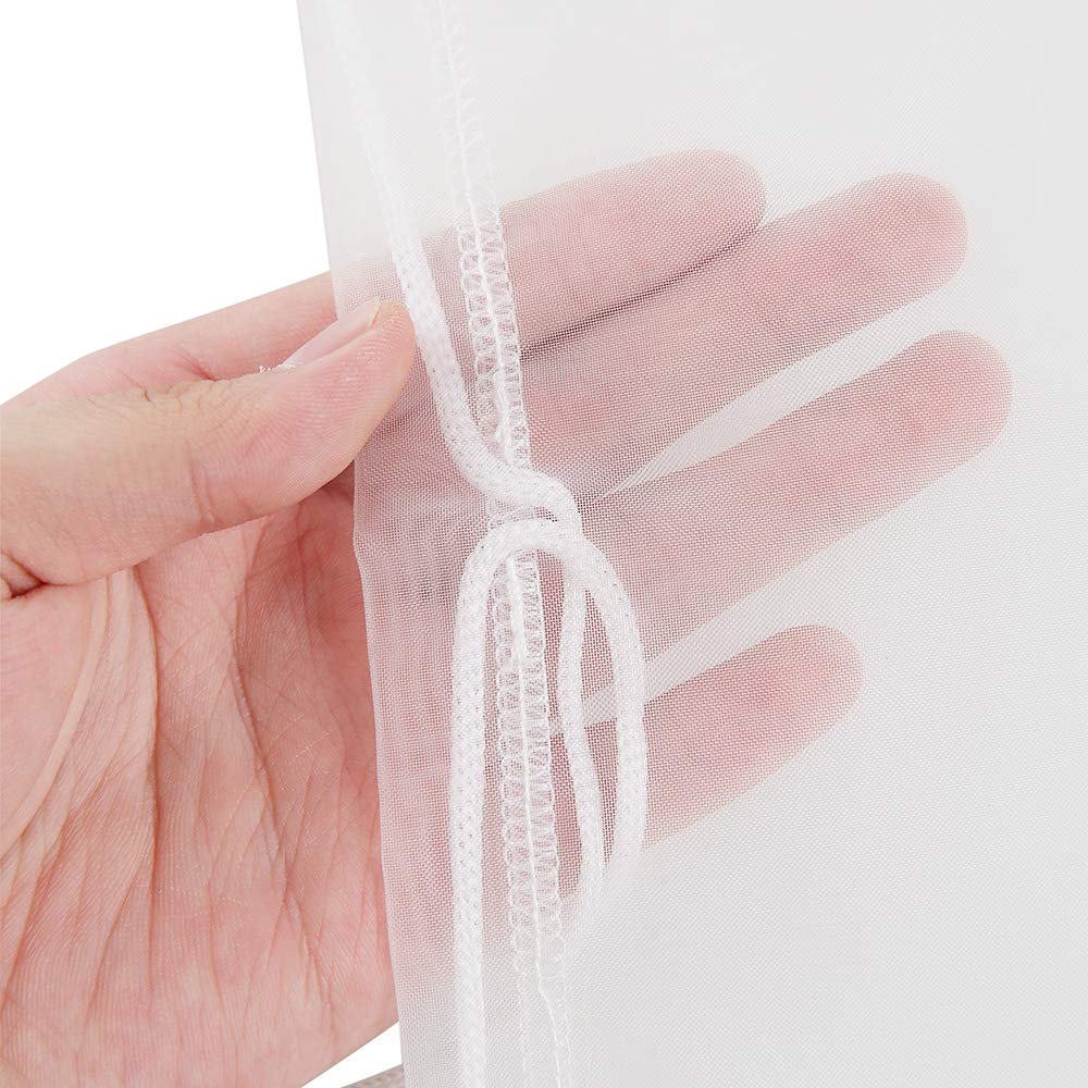 ALEGI extra-fine drawstring bags being closed securely for safe media containment.