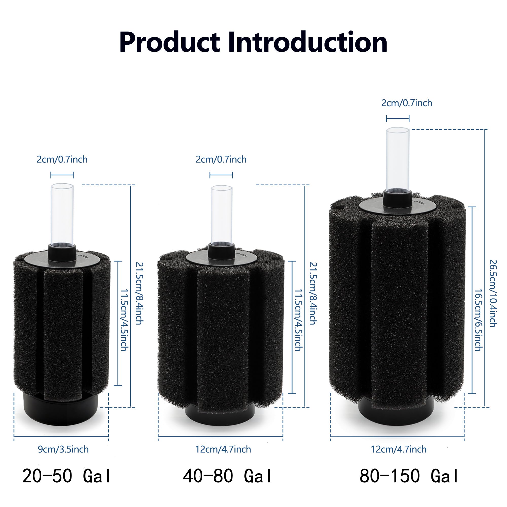 ALEGI large aquarium filter for 80-150 gallon tanks enhances oxygenation and clarity.