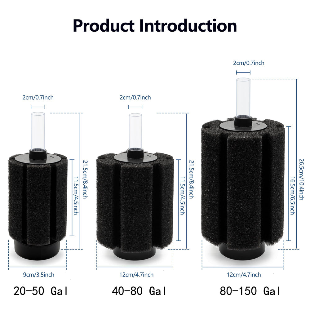 ALEGI large aquarium filter for 80-150 gallon tanks enhances oxygenation and clarity.