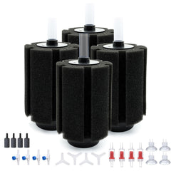 ALEGI sponge-filter with suction cups for stable filtration in home aquariums.