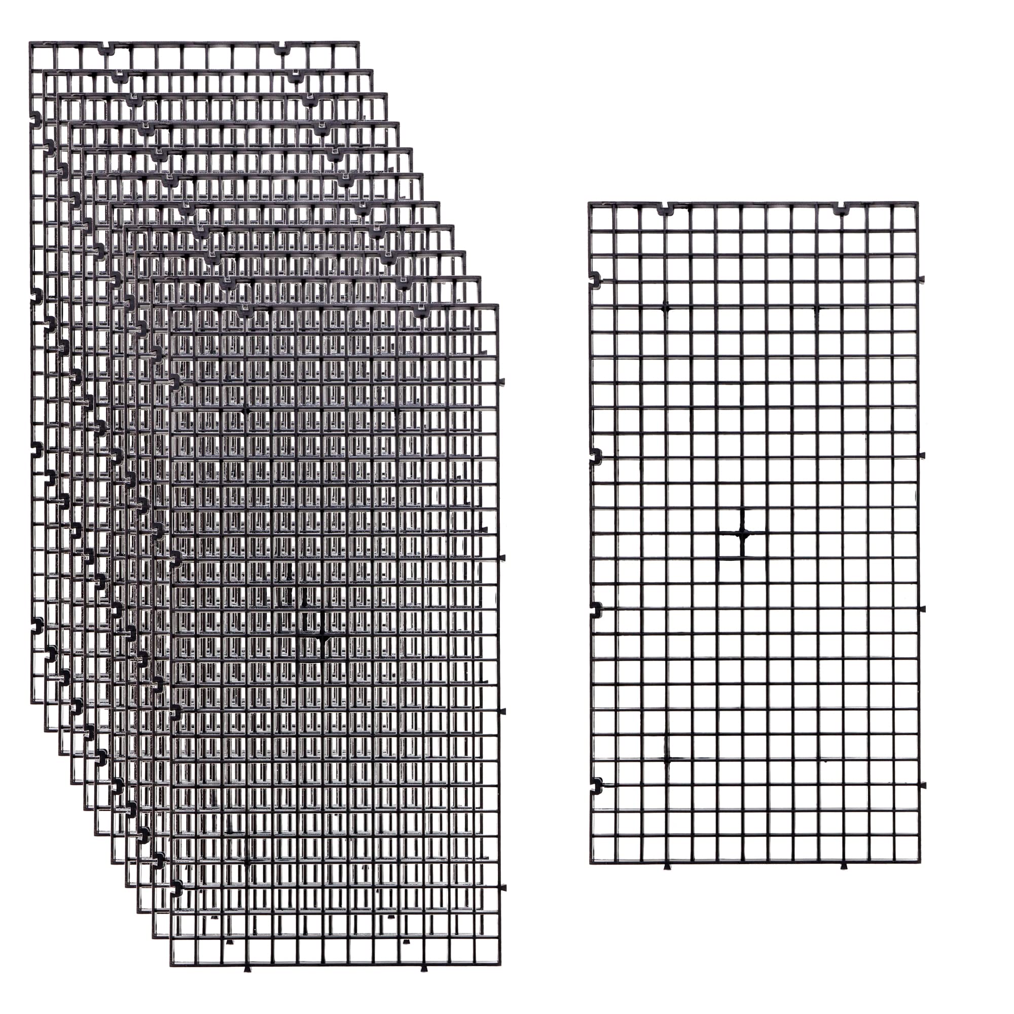 ALEGI aquarium divider grid side view for fish separation in layered tank setup