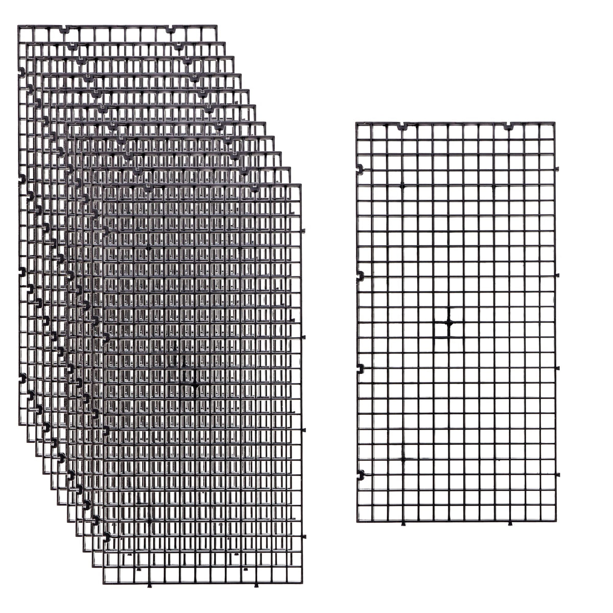ALEGI aquarium divider grid side view for fish separation in layered tank setup