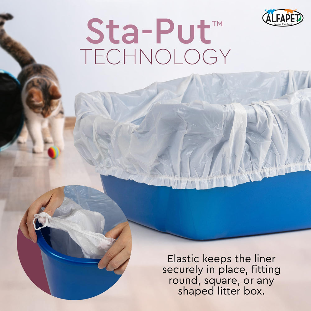 Alfapet liner edges folded over for tidy disposal
