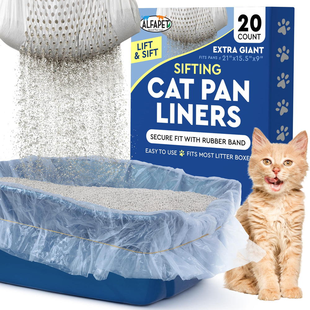 Alfapet Original sifting liners stacked for extra-giant pans with easy maintenance