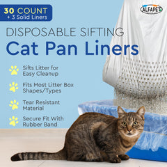 Alfapet Original Sifting Liners include a solid liner for sturdy bottom protection.