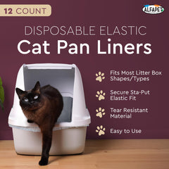 Alfapet Sta-Put technology liner secures to any litter box