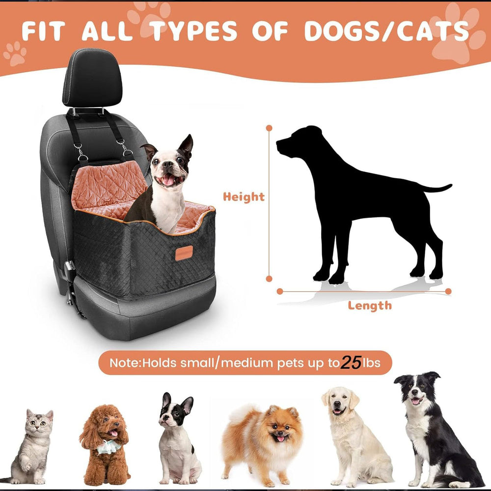 AlfaTok booster seat with side storage pockets for snacks and toys.