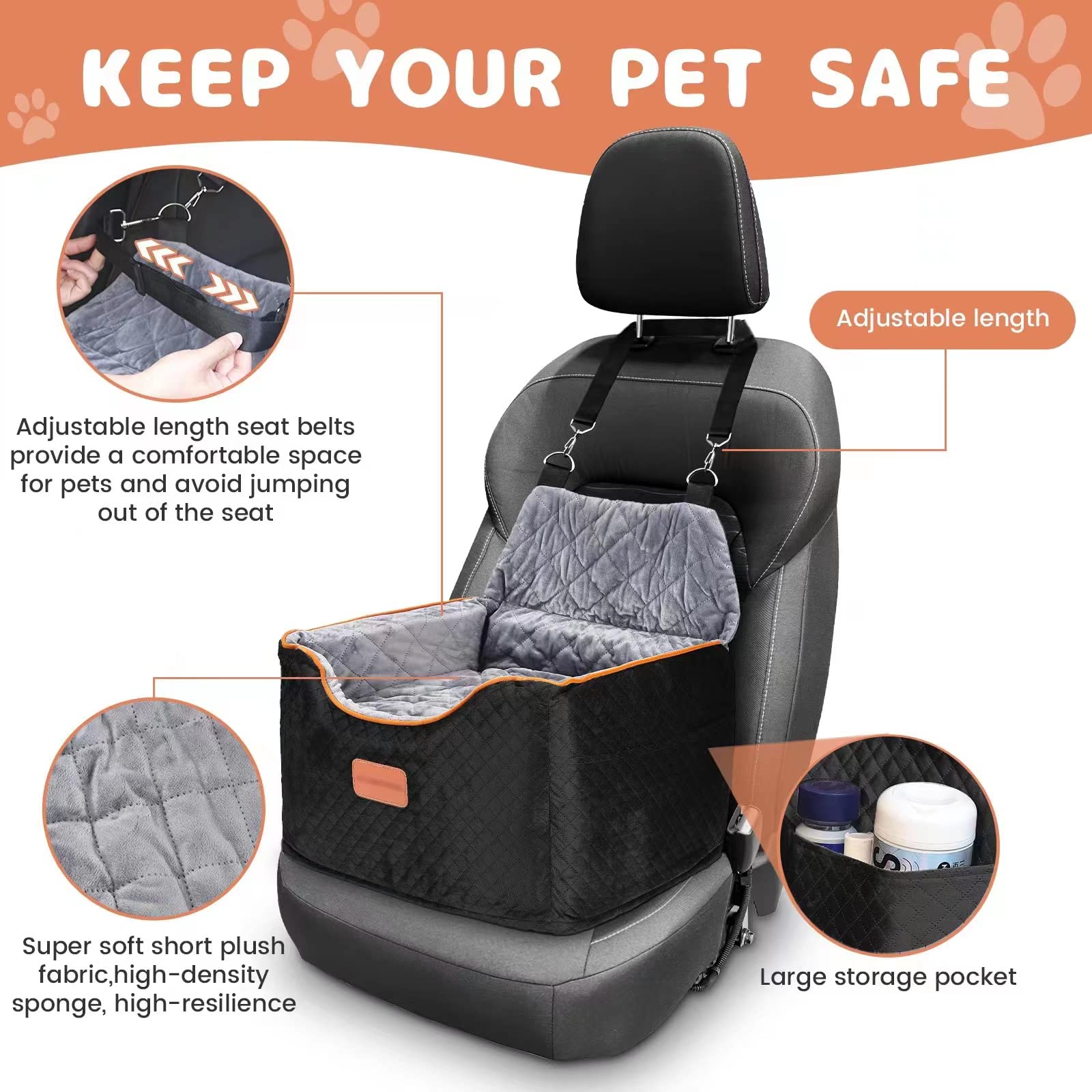 Anti-slip bottom keeps the AlfaTok car seat stable during rides