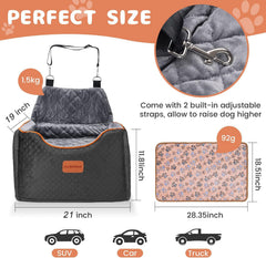 Built-in harness leash keeps dogs secure in AlfaTok booster seat