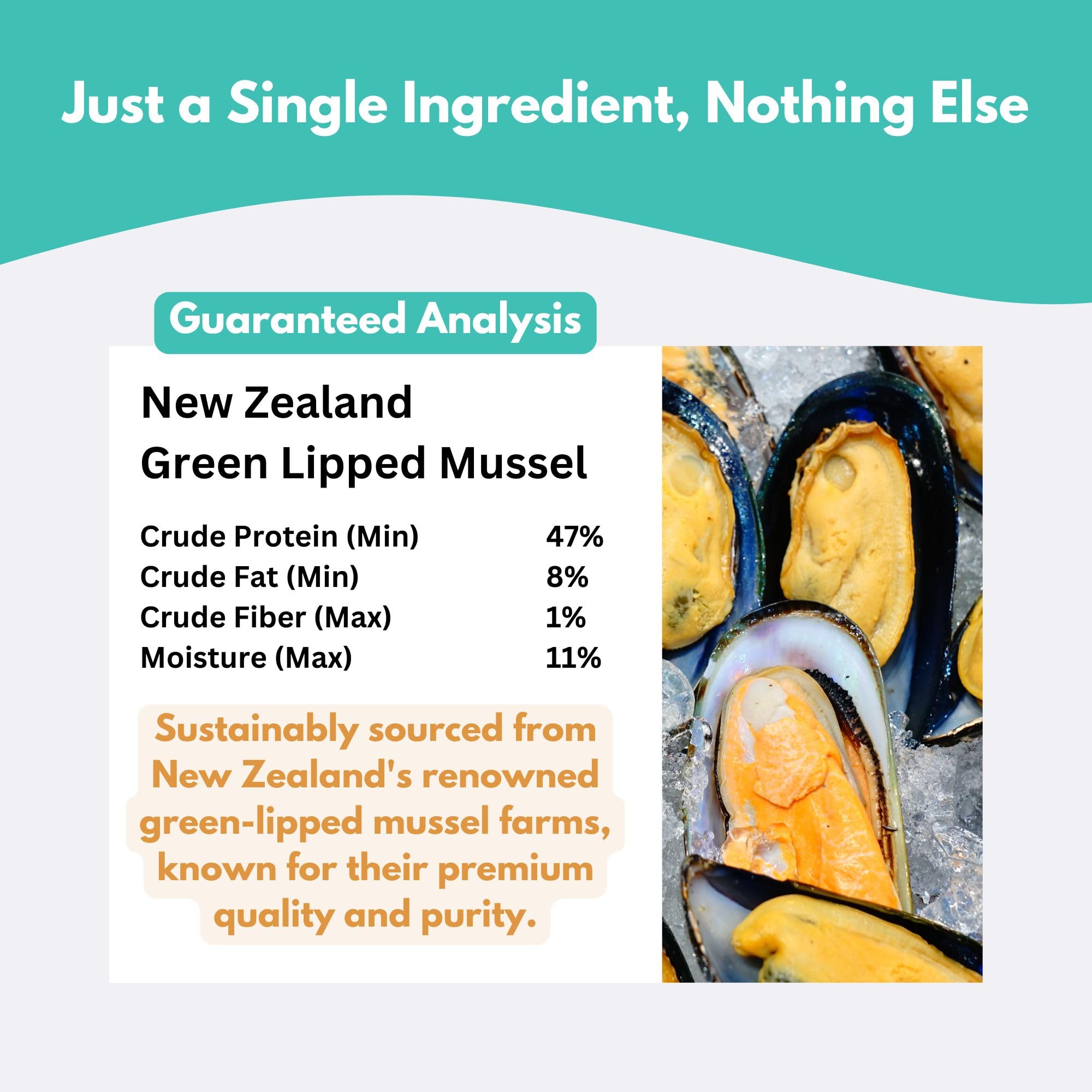 ALFIE'S TREATOS mussels omega-3 snack—supports joint comfort and vitality.