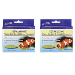 Algone Aquarium Water Clarifier with 6 filter pouches in a 2-pack for clearer water