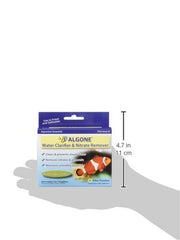 Algone water clarity demo in aquarium showing crystal-clear water and balance