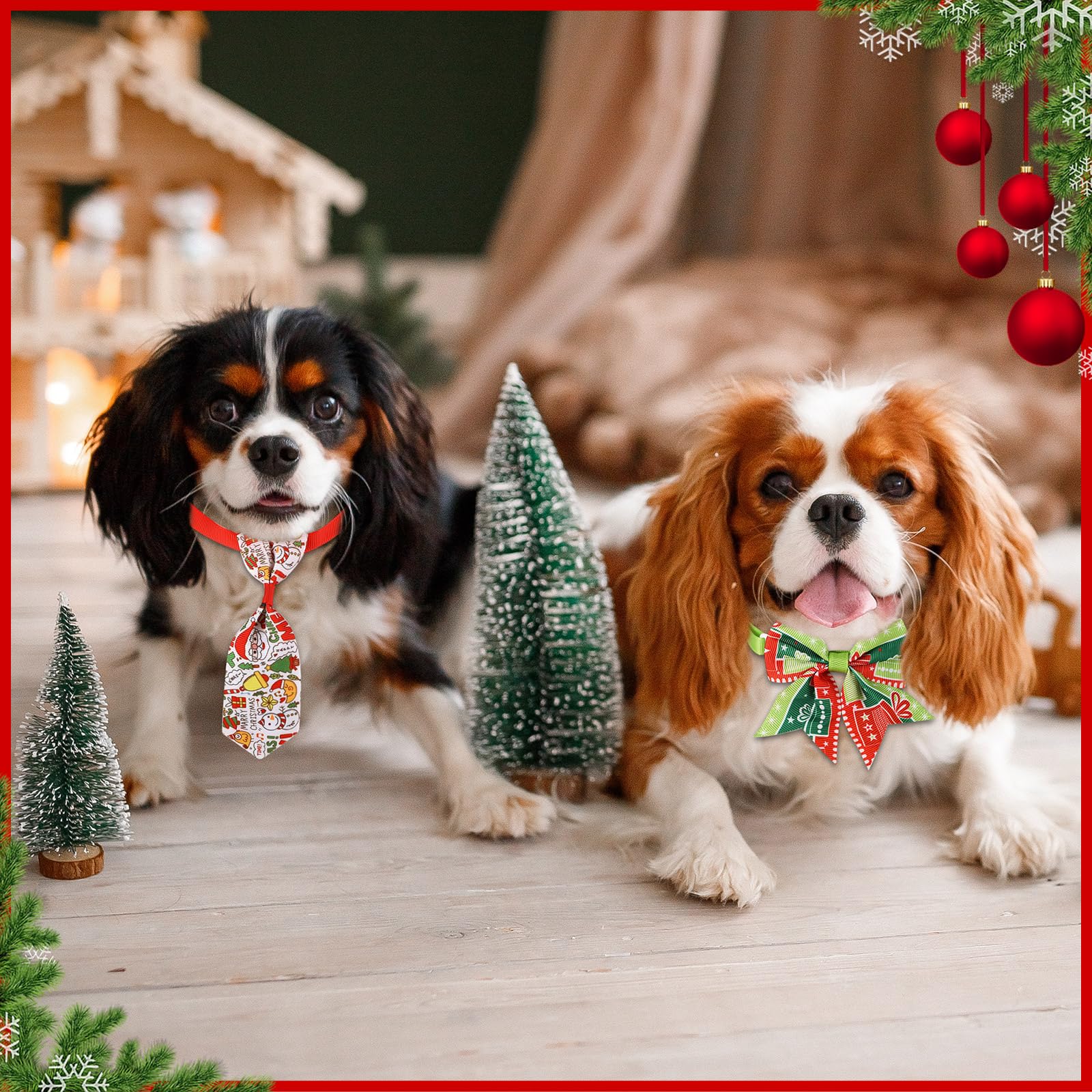 Aliceset gift worthy pet bows ideal for Christmas gifting.