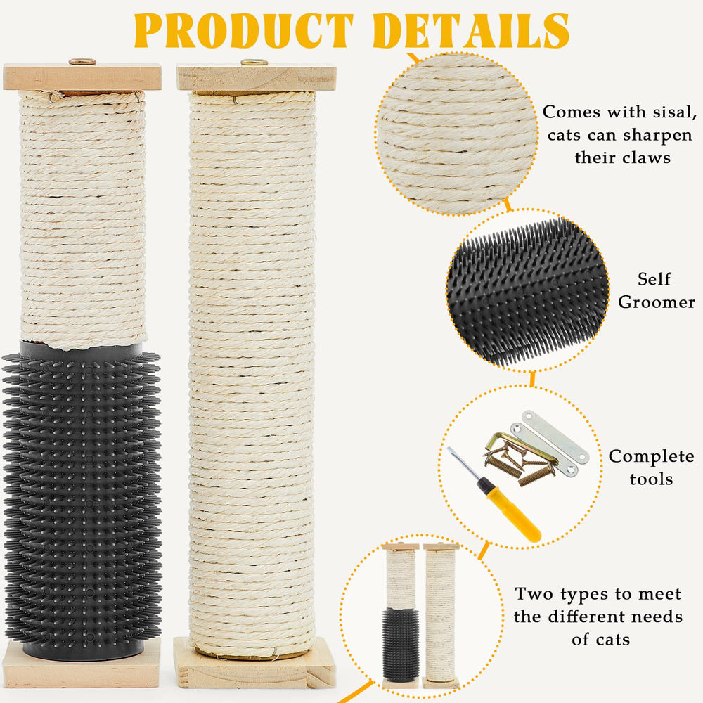 Aliceset wooden sisal detail highlights natural material for daily claw care.