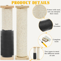 Aliceset wooden sisal detail highlights natural material for daily claw care.