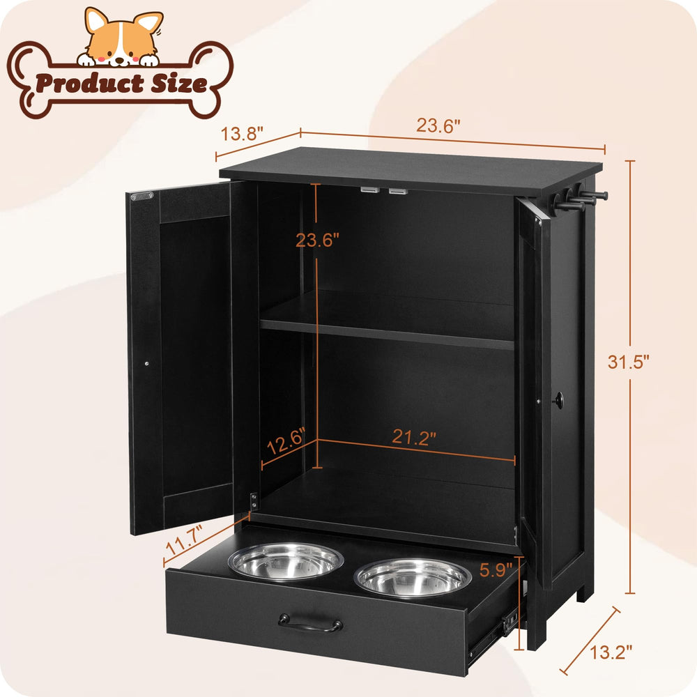 ALINE FURNITURE side rods hold leashes and collars for quick access
