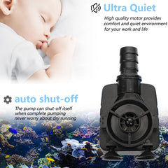 Alizzy 400GPH control knob view, shows adjustable flow for various water features.