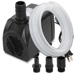Alizzy 400GPH submersible pump front view, compact footprint for small tanks.