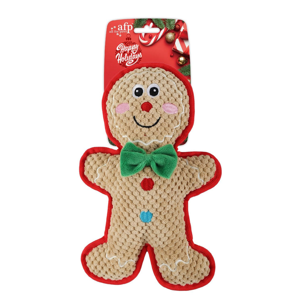 ALL FOR PAWS AFP gingerbread-man toy with extra-soft plush for comforting play