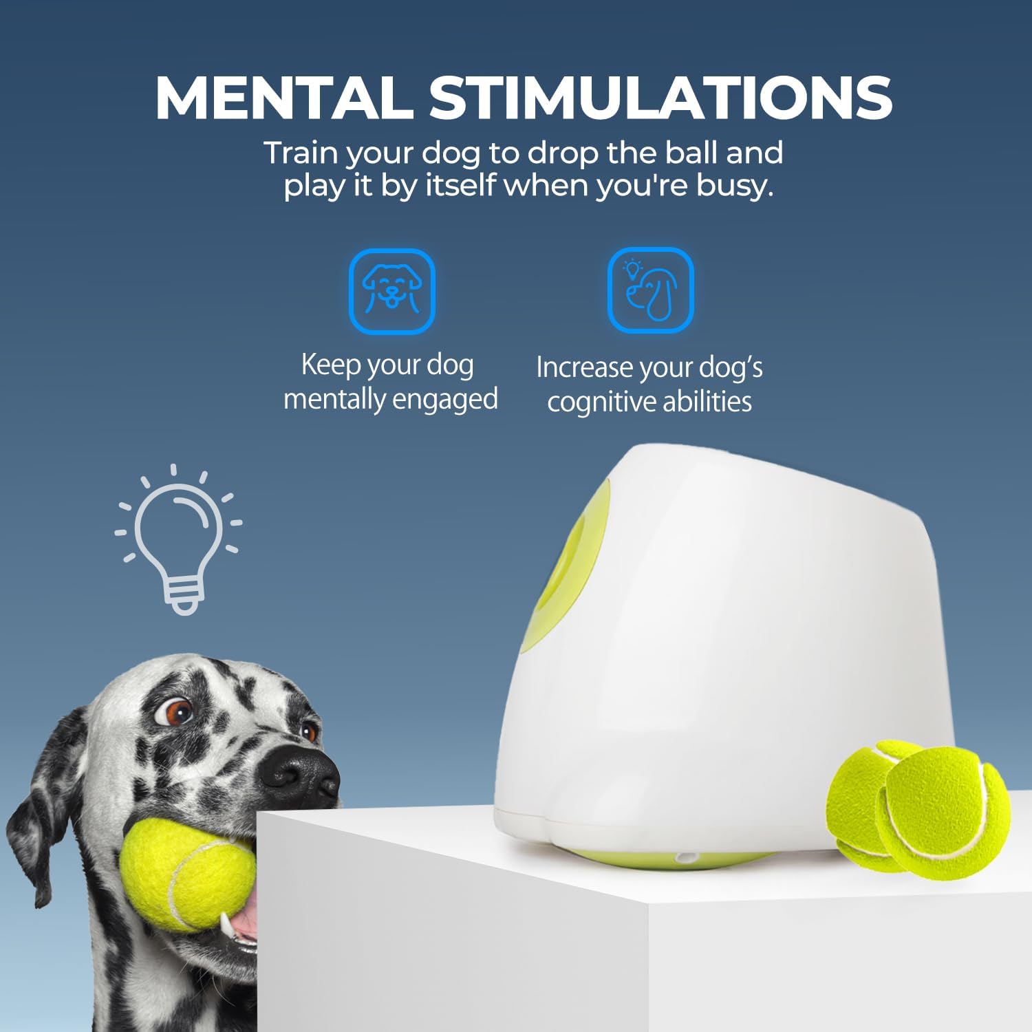 All For Paws ball launcher distance settings support customizable play.