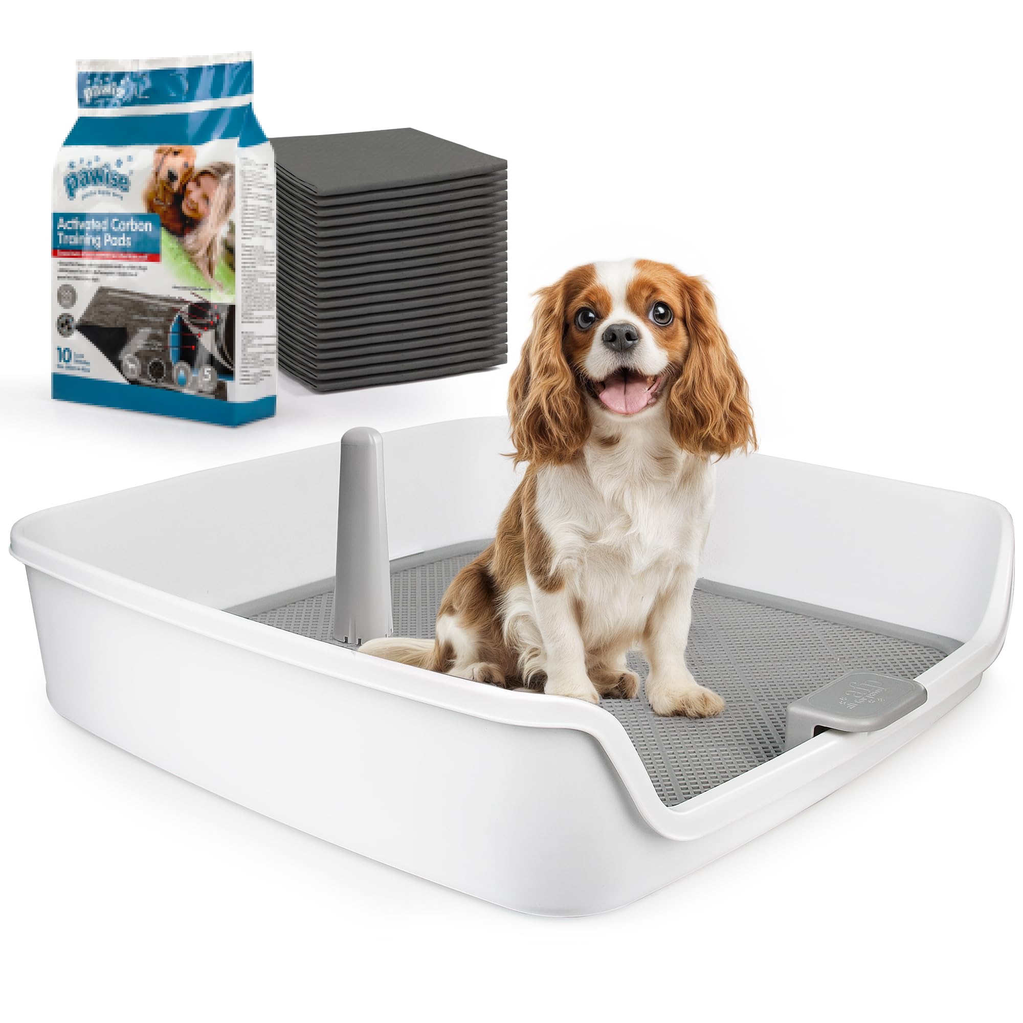 ALL FOR PAWS dog pee pad holder assembled for easy setup and training.