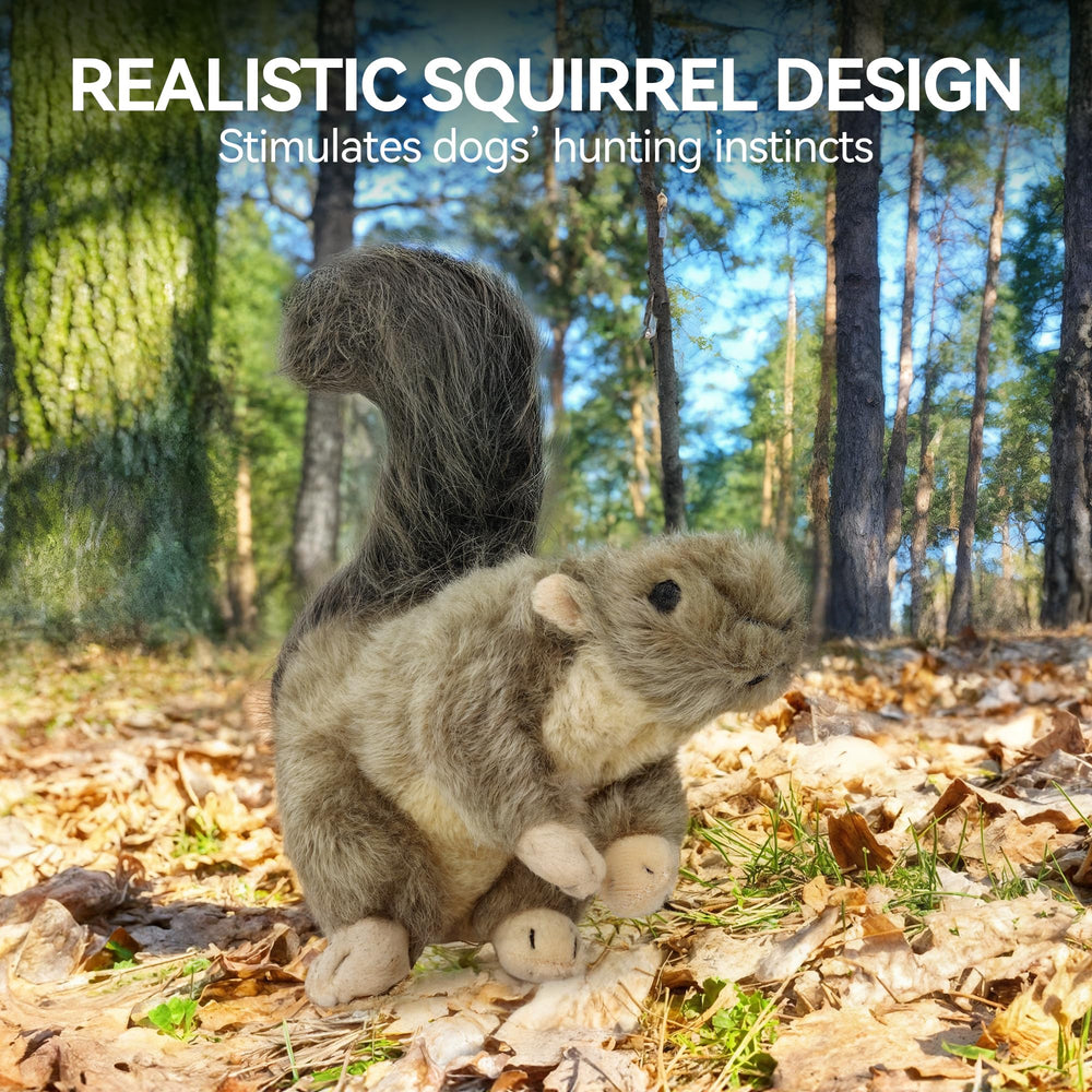 ALL FOR PAWS dog toy realistic squirrel design ready for imaginative play.