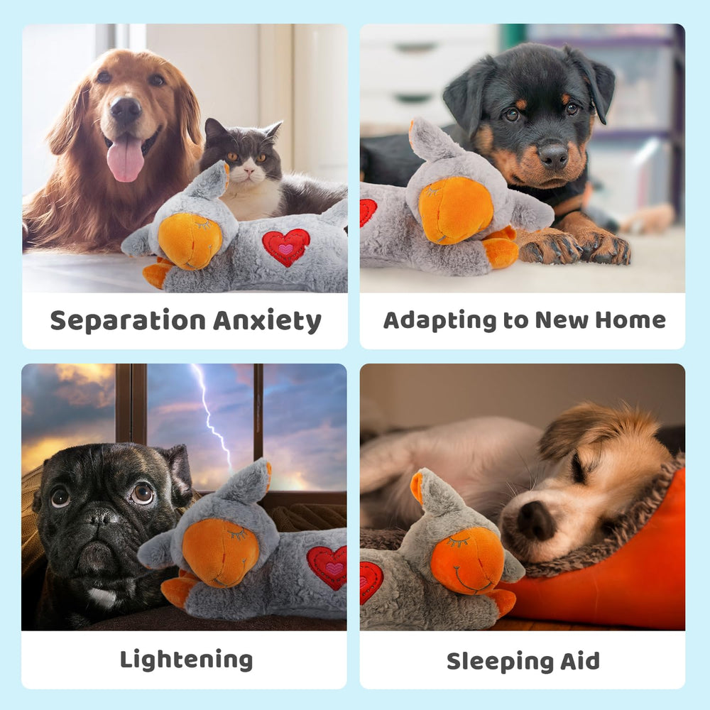 ALL FOR PAWS Heart Beat Toy separation-anxiety-relief helps puppies stay calm when apart.