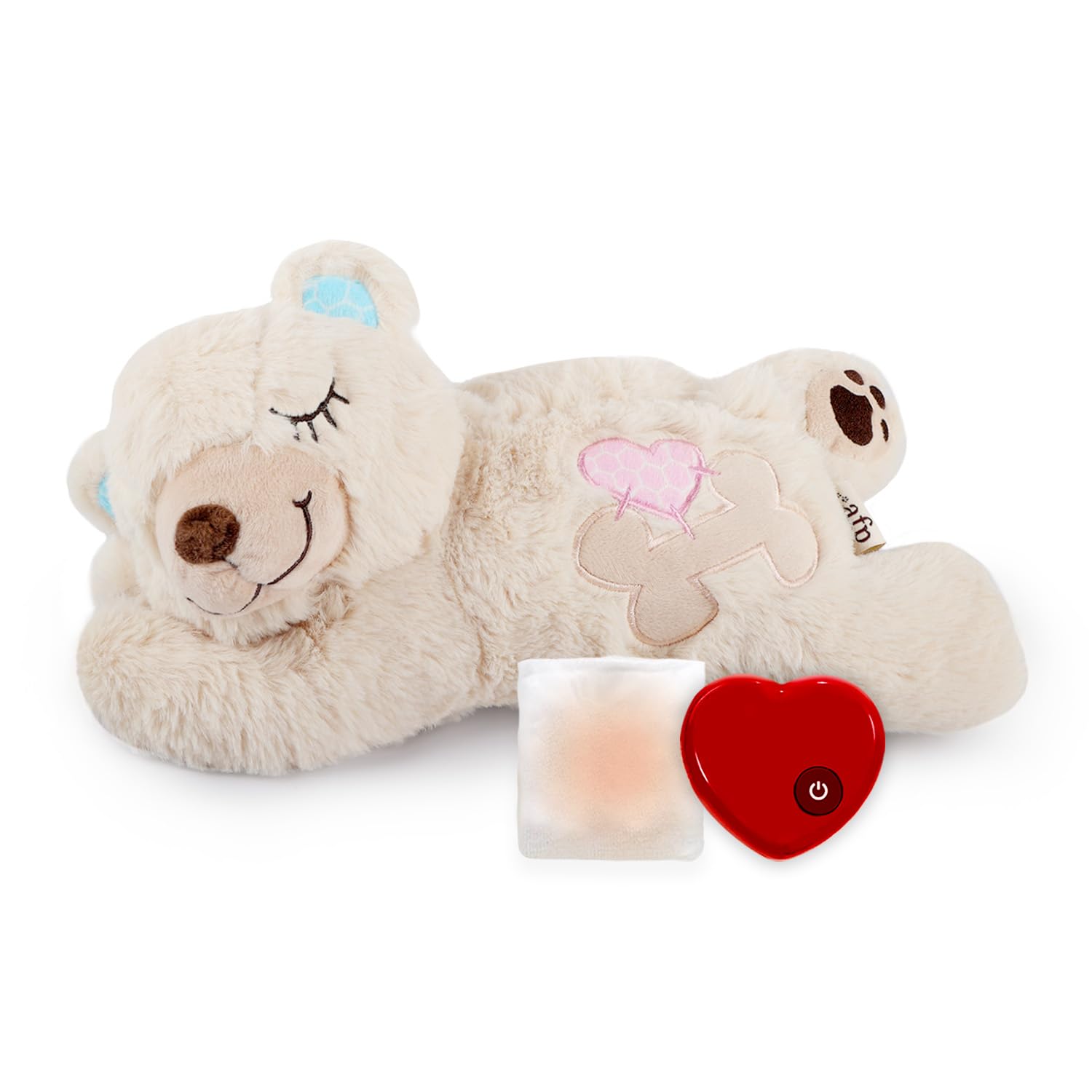 ALL FOR PAWS Heartbeat Puppy toy closeup with calming fabric for soothing play