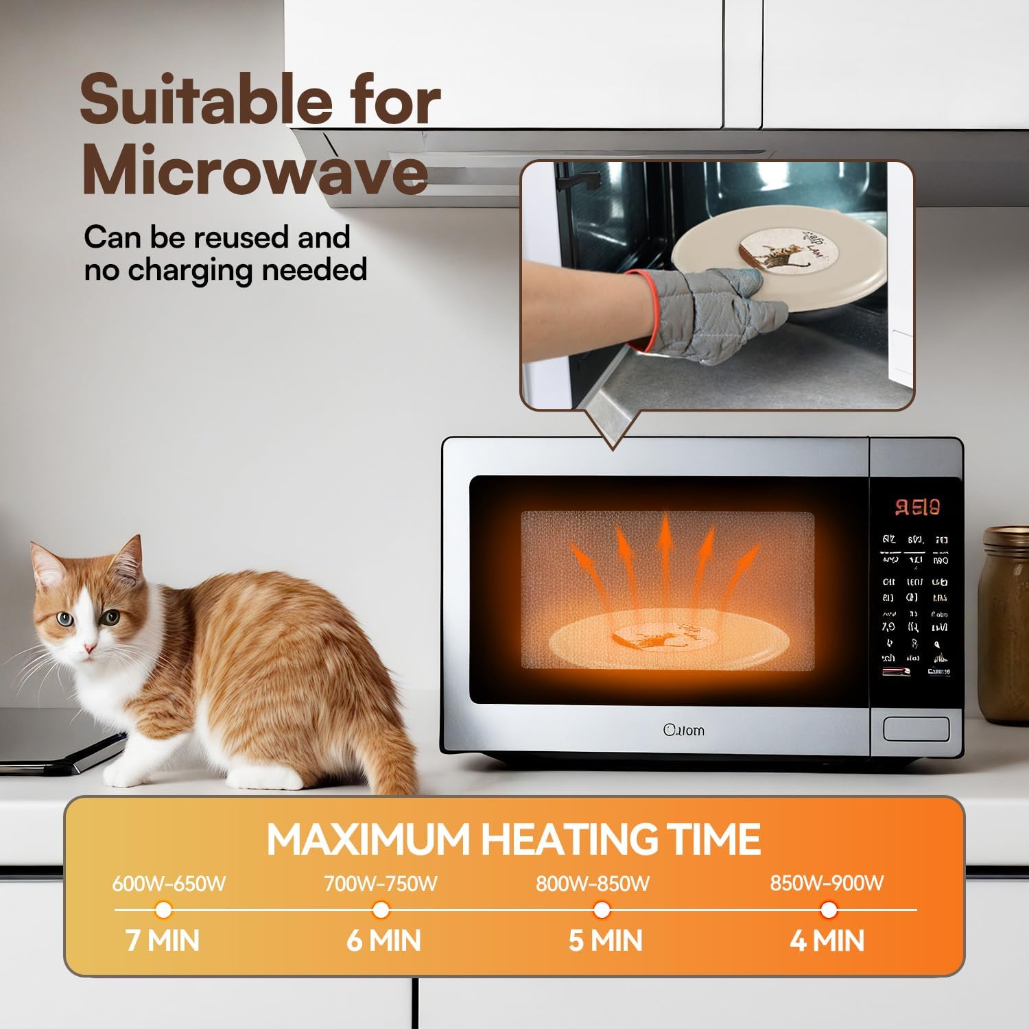 ALL FOR PAWS heat pad placed on cat bed demonstrates portable warmth for naps.