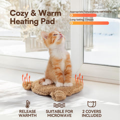 ALL FOR PAWS heat pad two soft covers, cozy and washable convenience.