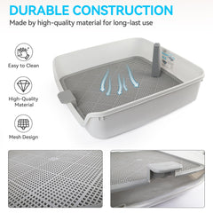 ALL FOR PAWS perforated-grate directs urine to pads, keeping floors cleaner.