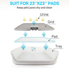 ALL FOR PAWS removable mesh grate simplifies cleaning after use.