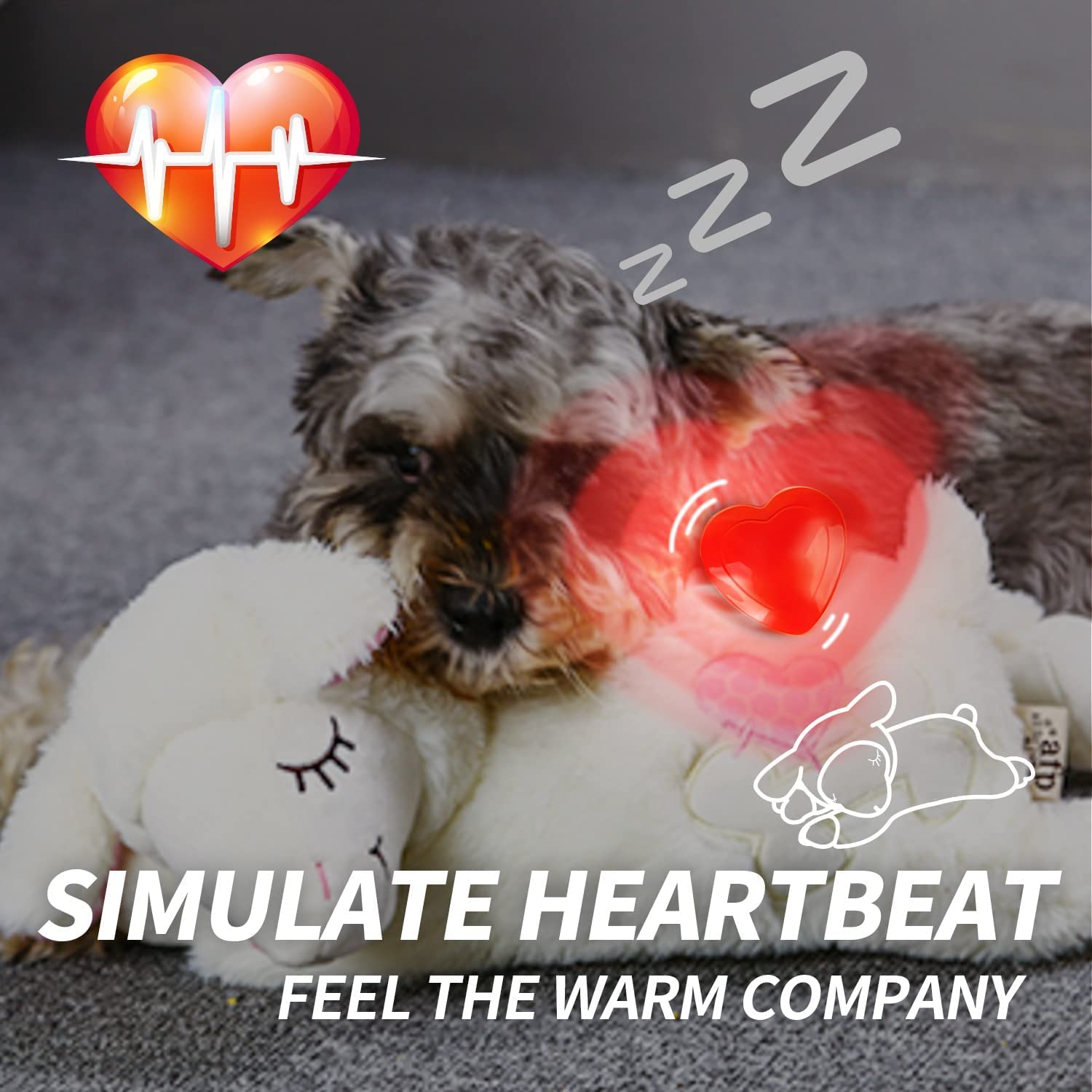 ALL FOR PAWS Snuggle Sheep-size-15x7-9in offers portable plush companionship during travel
