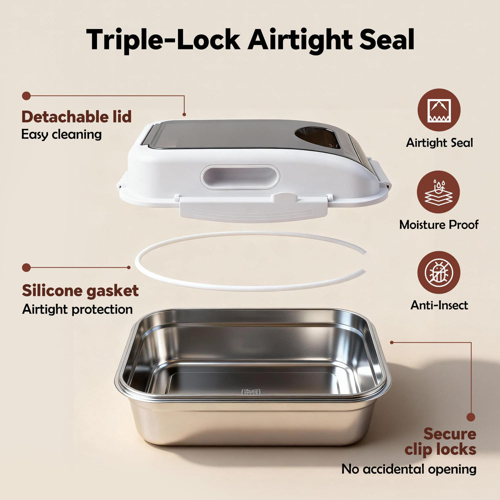 ALL FOR PAWS stainless-steel closeup highlights durable, easy-clean surface.