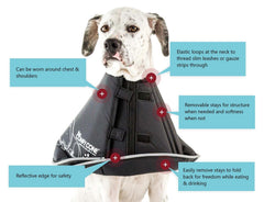 All Four Paws Comfy Cone soft nylon material is water-resistant and easy to clean