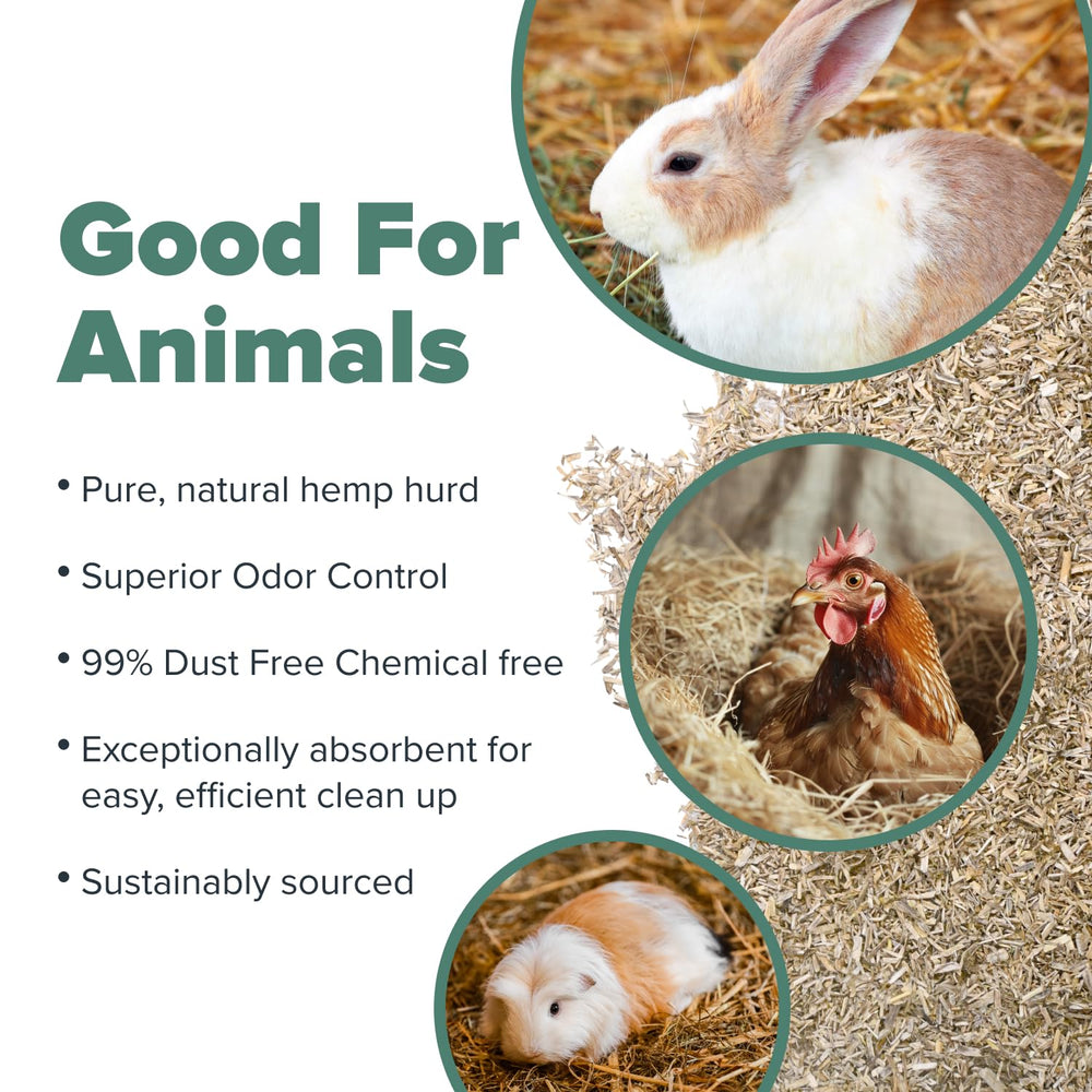 All Walks Hemp Bedding dust-free texture promotes cleaner cages and easier cleanup.