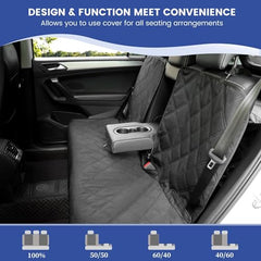 ALLANSING seat protector shows easy cleaning after messy trips.