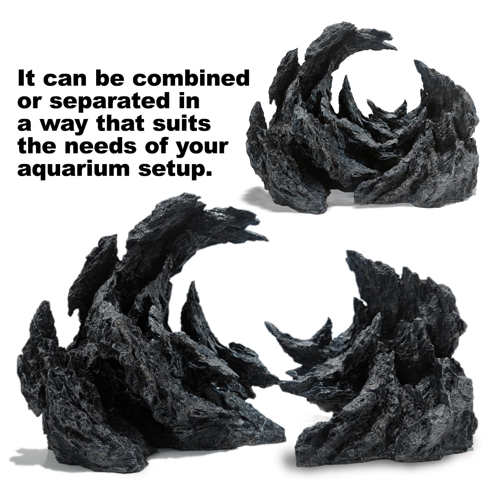Allcolor fish tank decor rocks improve realism with multi-coated painted finish
